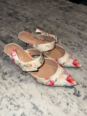 Bandolino Millie Mule Floral kitten heel mule